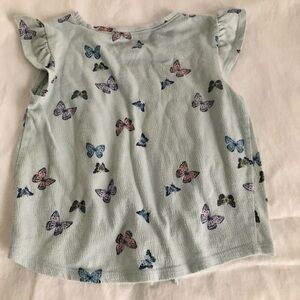 Jumping Beans Blue Butterfly Print Kids Top